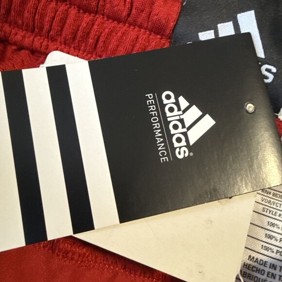 Adidas Shorts Mens Large Red Team Performance Sample Athleisure - Picture 11 of 13